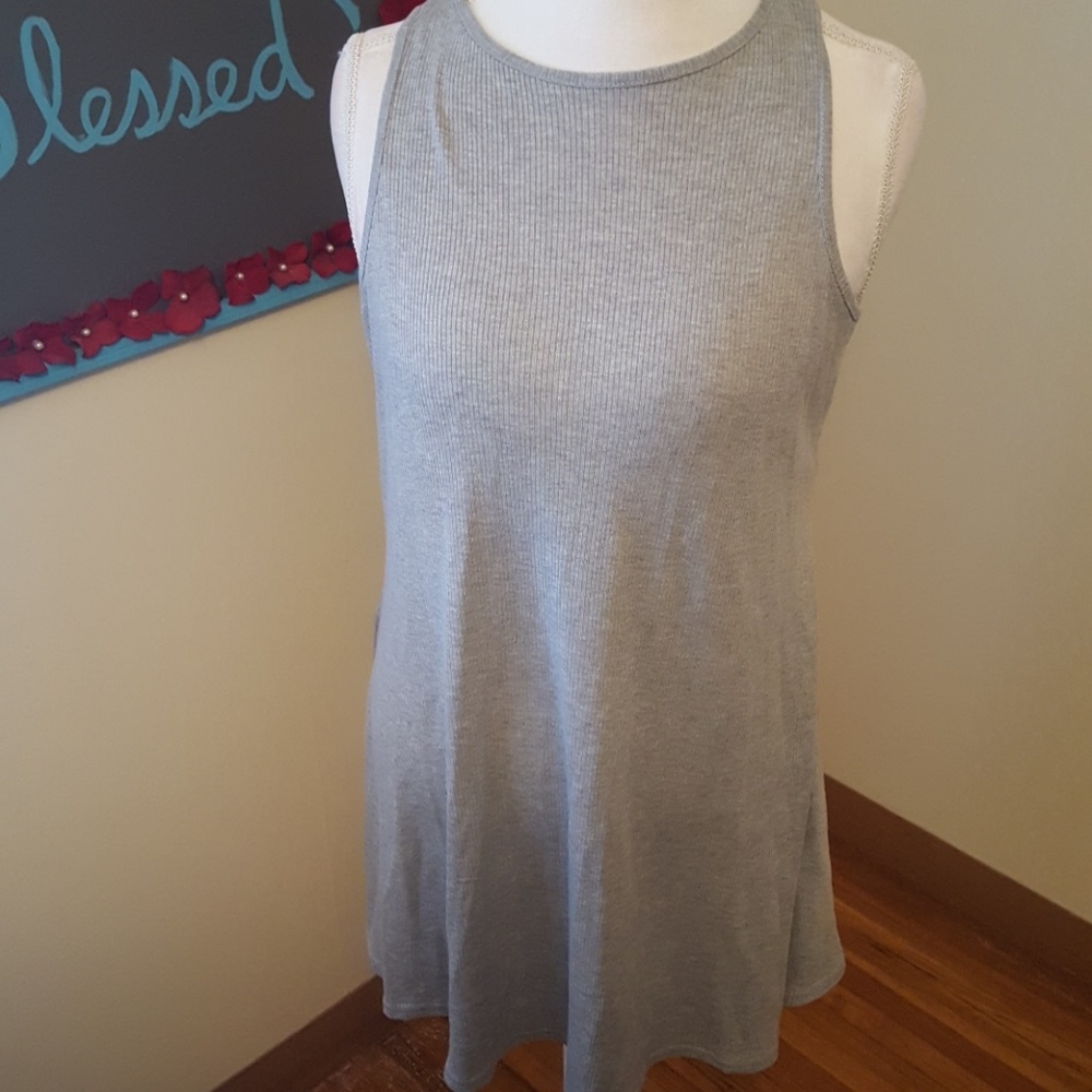 Ribbed grey dress boohoo